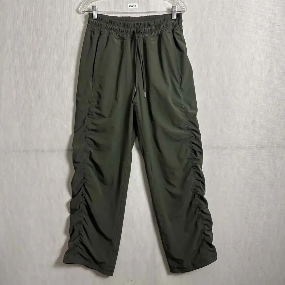 Aritzia Golden Women's Medium Green MoveTech Pants Baggy Straight
